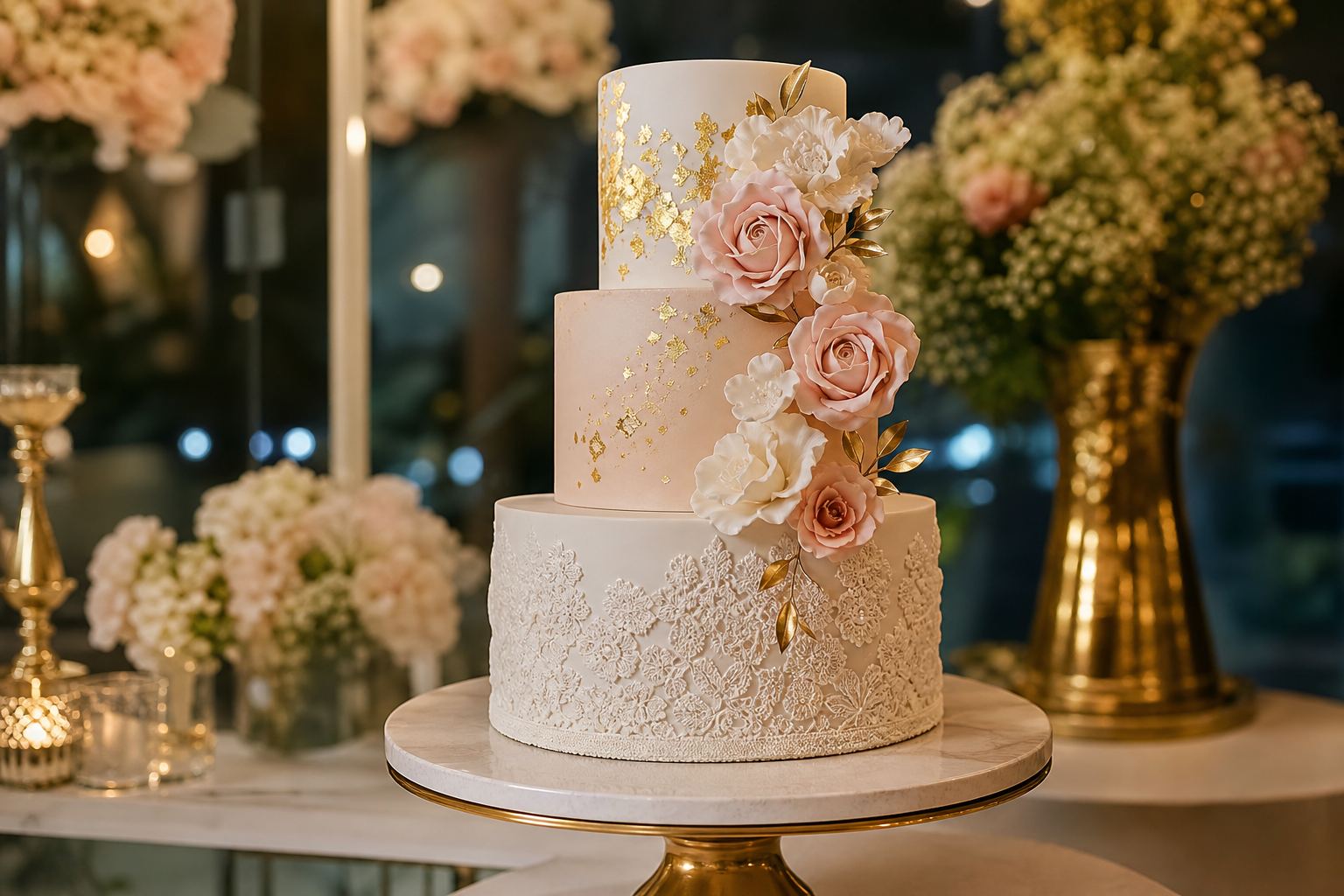 Flores de Açúcar, Ouro Comestível e Rendas: o Requinte que Seu Bolo Merece